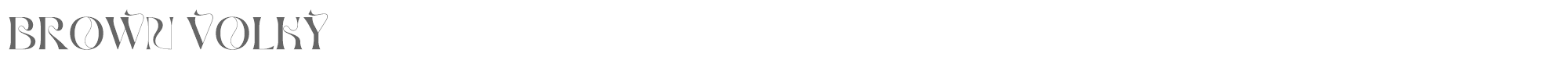 Brown Volky BROWN VOLKY.otf font preview